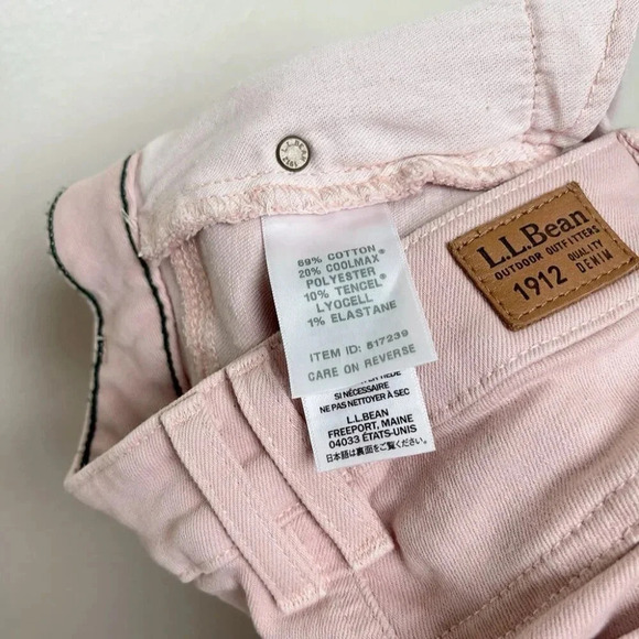 L.L.Bean Womens 2 Petites Pink Beanflex Skinny Leg Coolmax Jeans - Picture 8 of 12